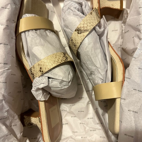 Dolce Vita BERTIE kitten heel sandal - Size 9. Color: Vanilla multi-leather. - Picture 8 of 8